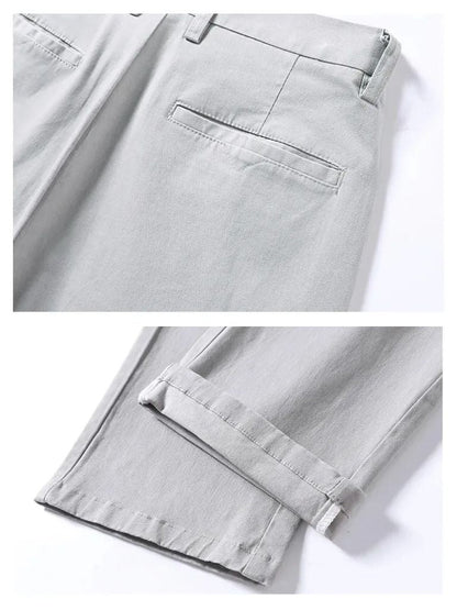 Minimalist Straight Trousers - Cross & Crown - Cross & Crown