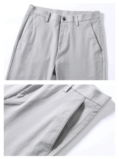 Minimalist Straight Trousers - Cross & Crown - Cross & Crown