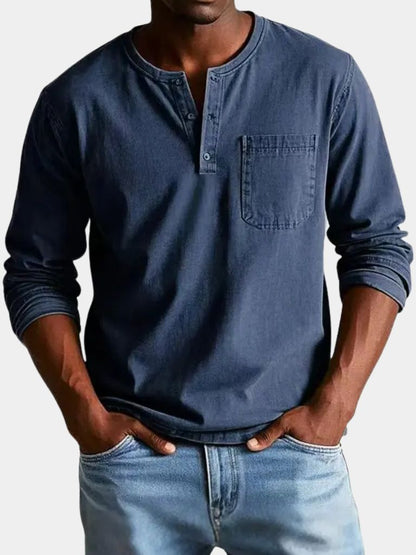 Nash Henley Long Sleeve Shirt – Cross & Crown - Cross & Crown
