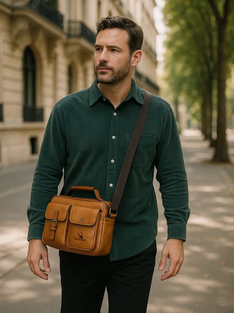 Retro Leather Square Shoulder Bag - Cross & Crown - Cross & Crown