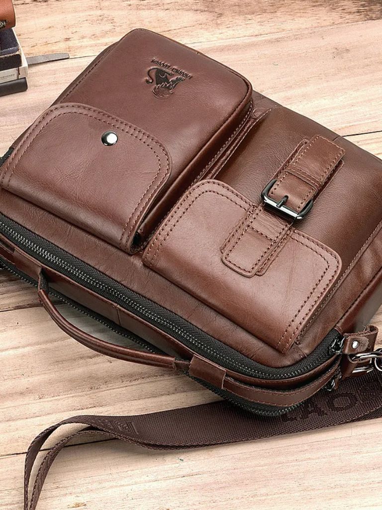 Retro Leather Square Shoulder Bag - Cross & Crown - Cross & Crown