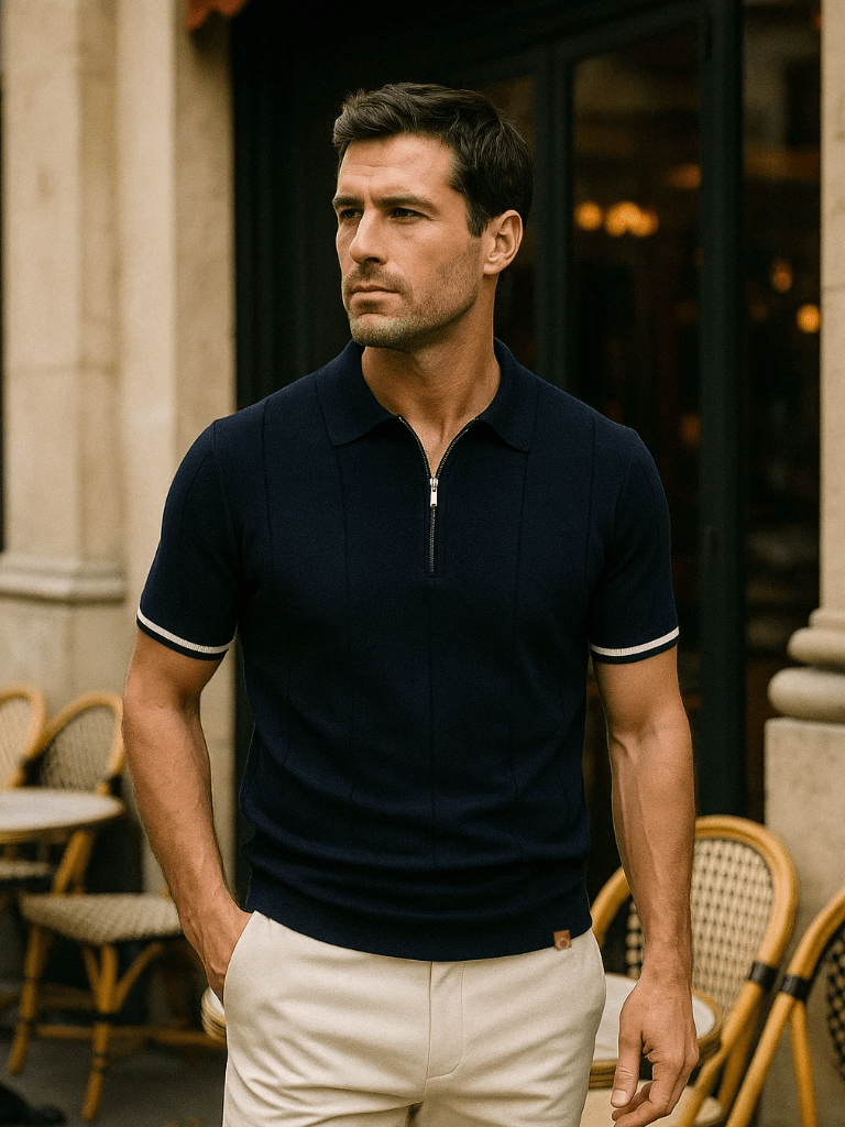 Royal Zip Polo – Cross & Crown - Cross & Crown