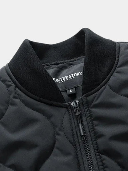 Sherpa Sleeves Padded Bomber Jacket - Cross & Crown - Cross & Crown