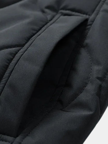 Sherpa Sleeves Padded Bomber Jacket - Cross & Crown - Cross & Crown