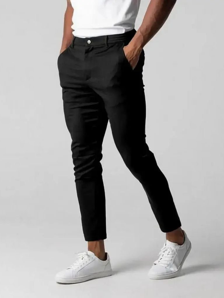 Stretchy Slim Trousers - Cross & Crown - Cross & Crown