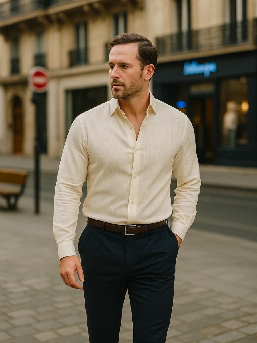 Striped Button Down Seersucker Shirt - Cross & Crown - Cross & Crown