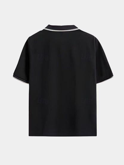 Timeless Black V - Neck Polo - Cross & Crown - Cross & Crown