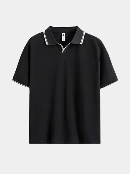Timeless Black V - Neck Polo - Cross & Crown - Cross & Crown