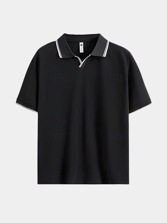 Timeless Black V - Neck Polo - Cross & Crown - Cross & Crown