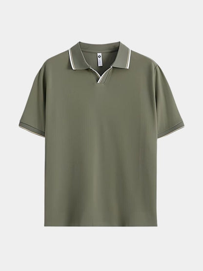 Timeless Black V - Neck Polo - Cross & Crown - Cross & Crown