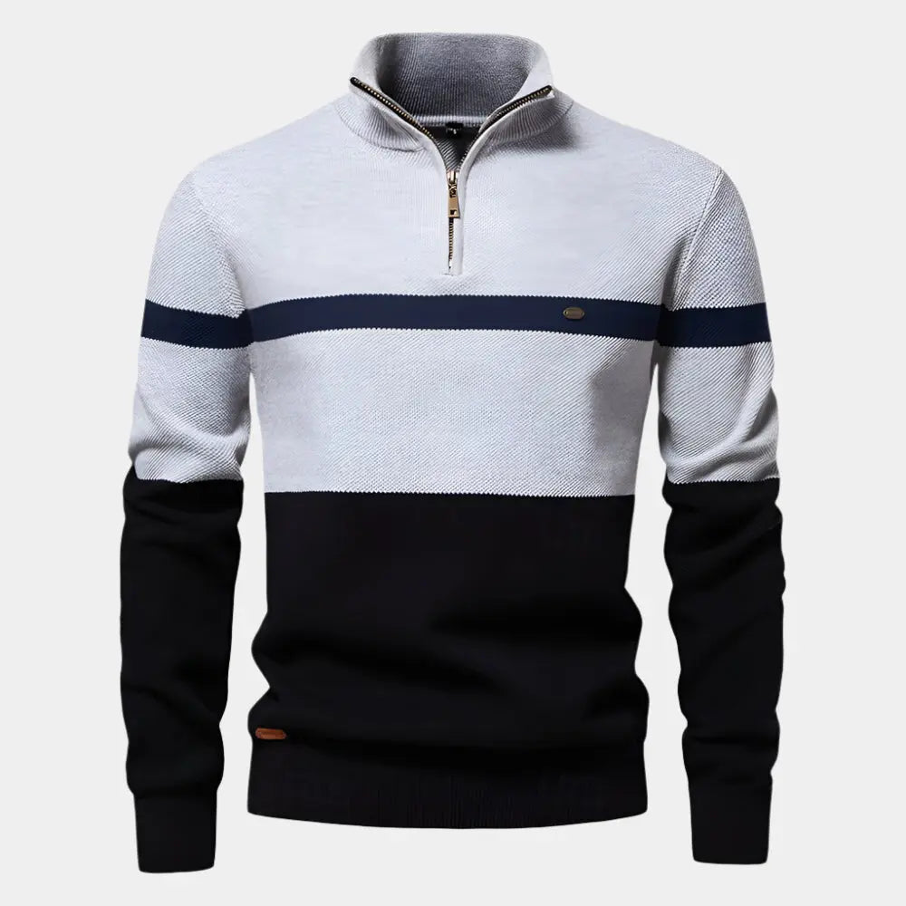 Quarter-Zip Jumper Sweater - Cross & Crown Cross & Crown