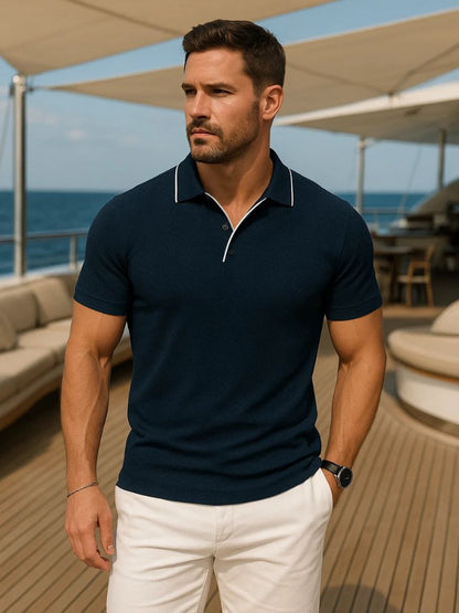 Volt Blue Polo Shirt – Cross & Crown - Cross & Crown