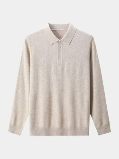 Wool Knit Button Up Polo Pullover - Cross & Crown - Cross & Crown