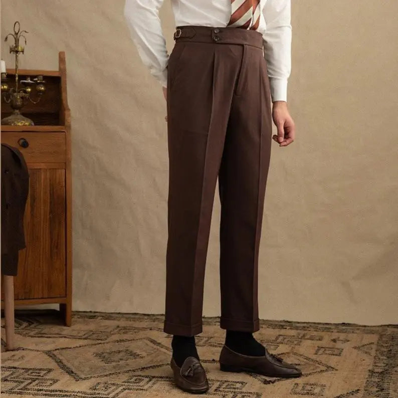 Dark Brown Garbadine Suit (Jacket + Trousers) - Cross & Crown Cross & Crown