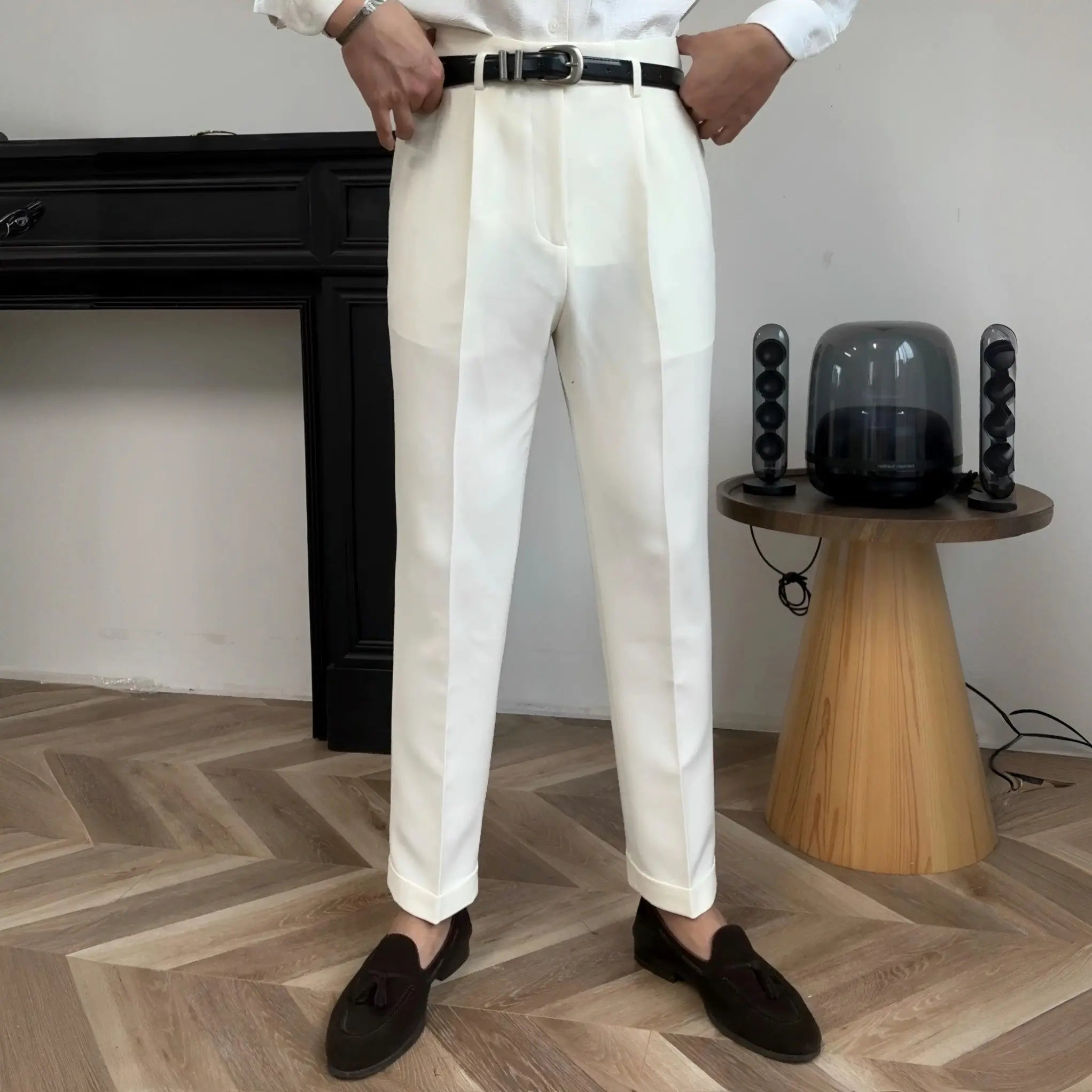 Hollywood Classic Trousers (Belt Included) - Cross & Crown Cross & Crown