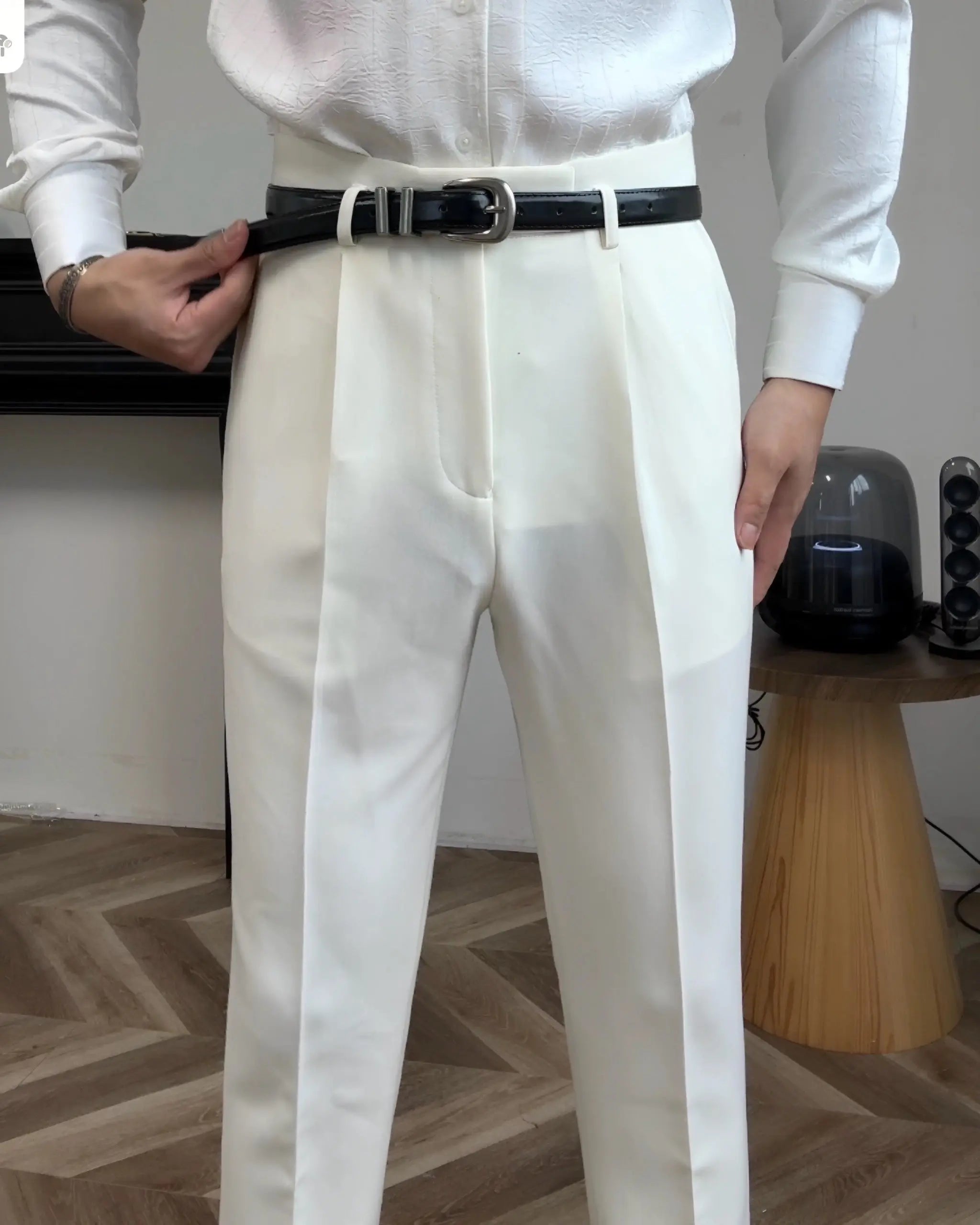 Hollywood Classic Trousers (Belt Included) - Cross & Crown Cross & Crown