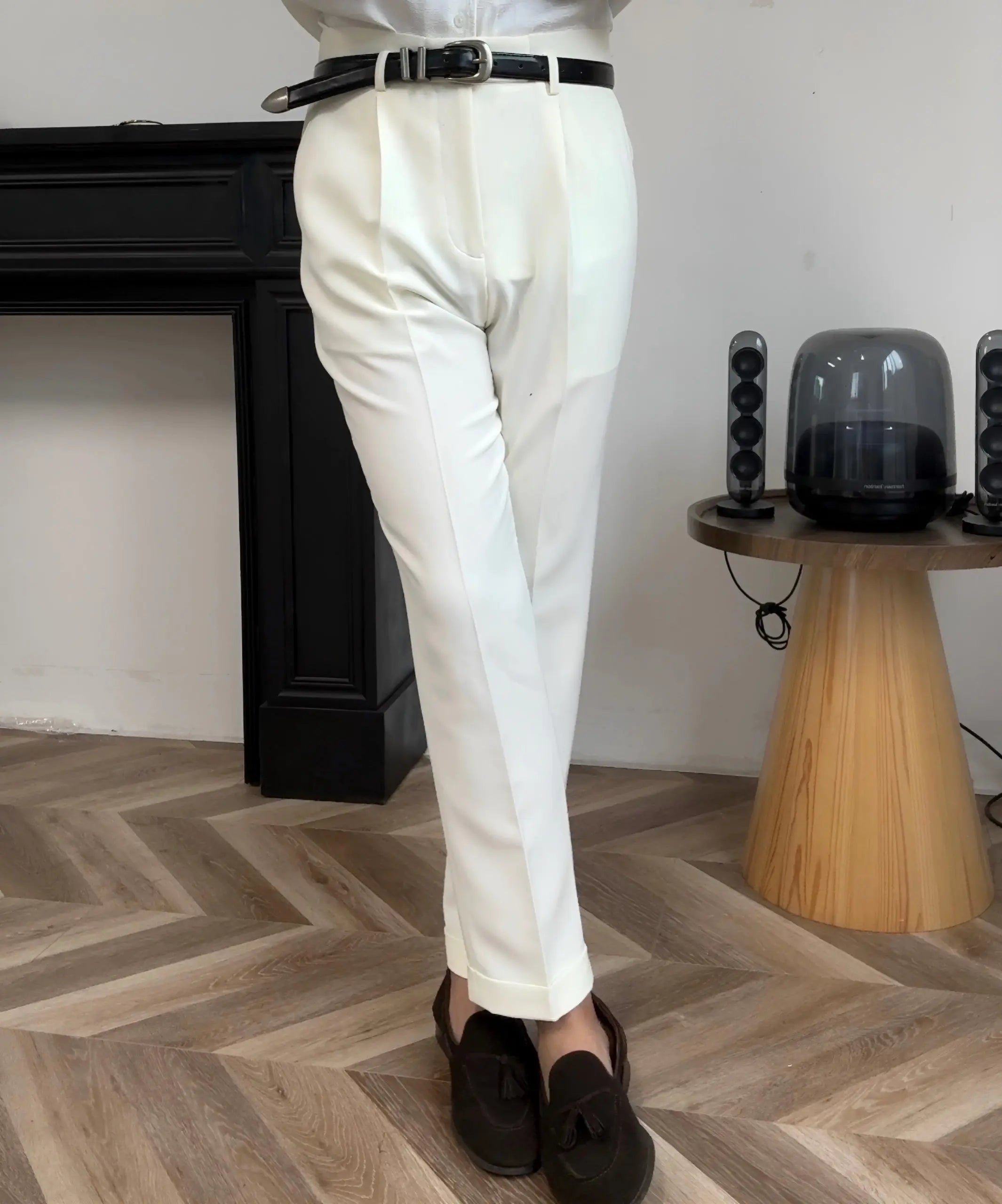 Hollywood Classic Trousers (Belt Included) - Cross & Crown Cross & Crown