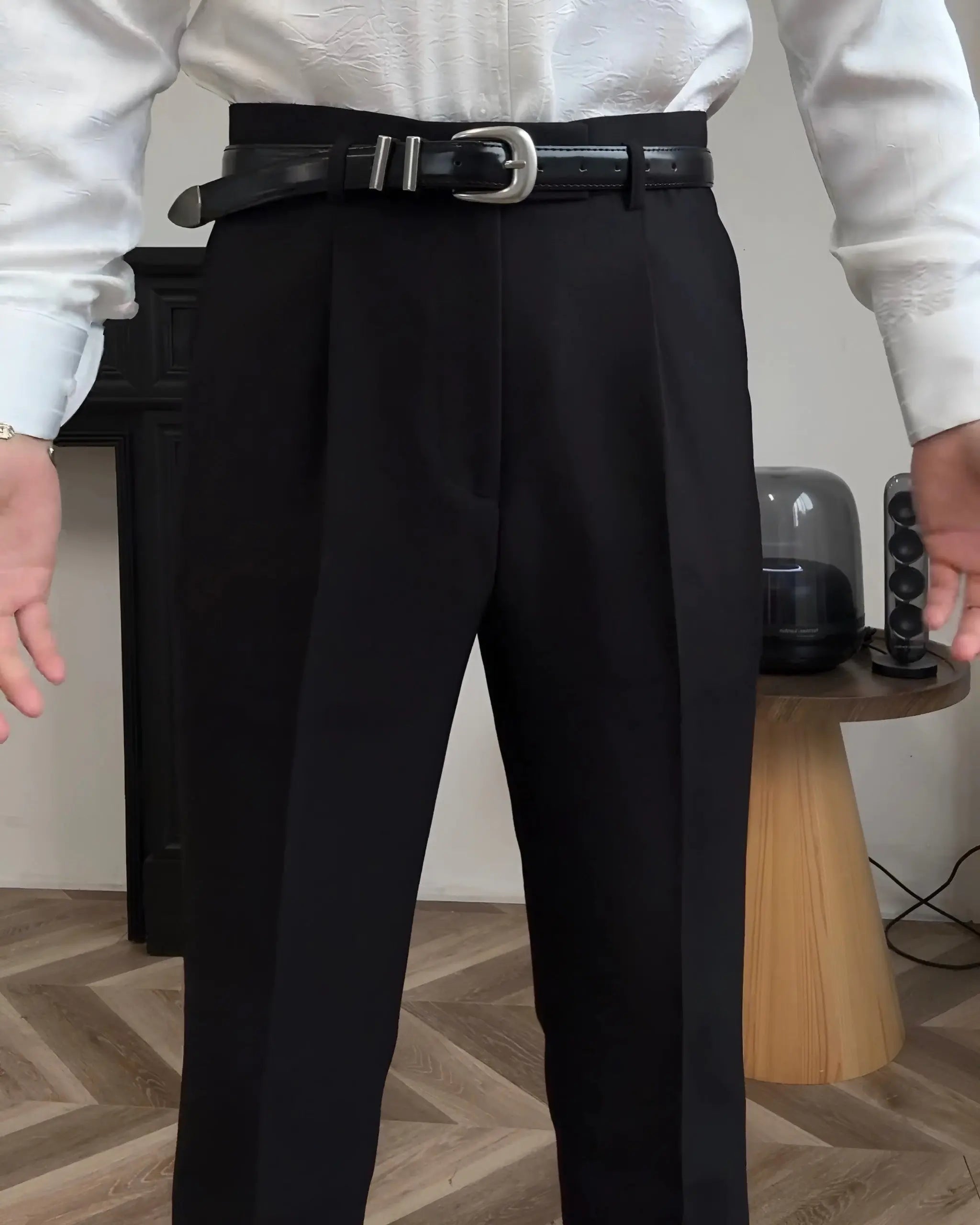 Hollywood Classic Trousers (Belt Included) - Cross & Crown Cross & Crown