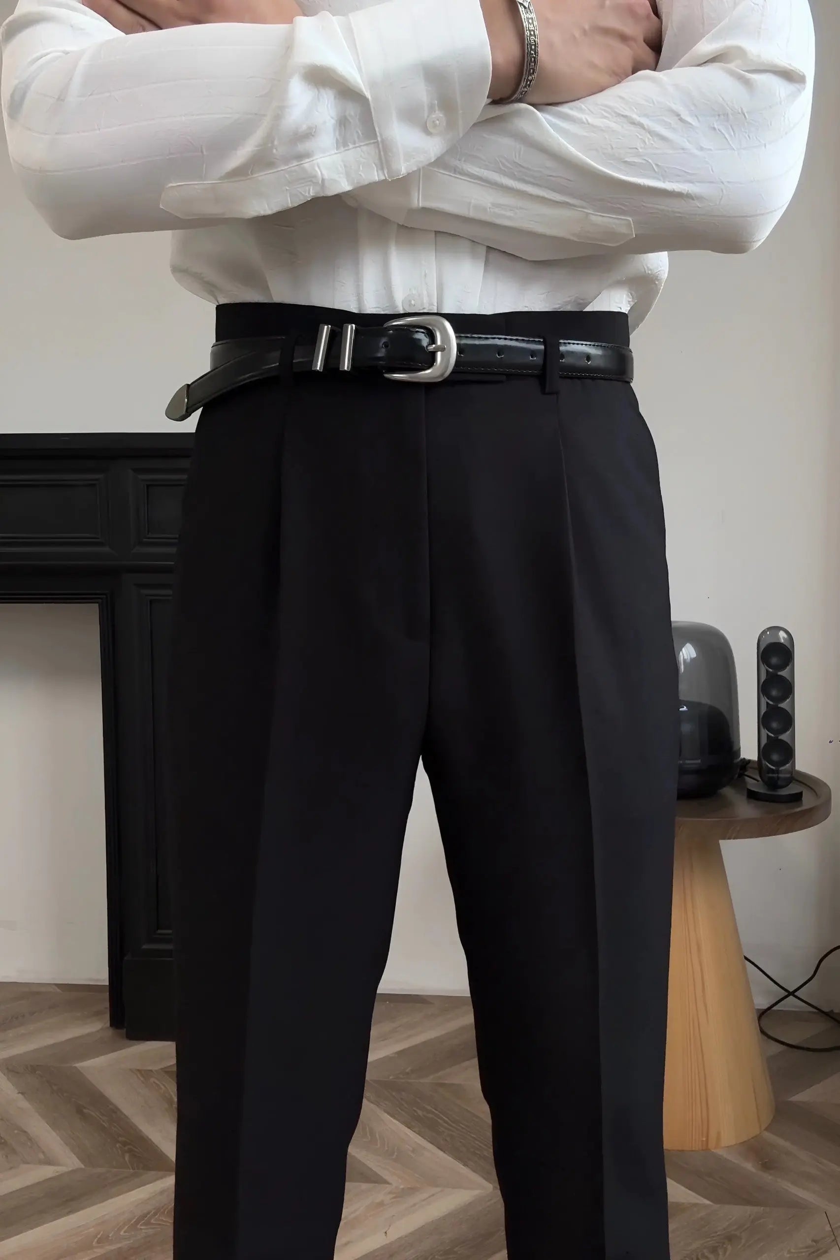 Hollywood Classic Trousers (Belt Included) - Cross & Crown Cross & Crown