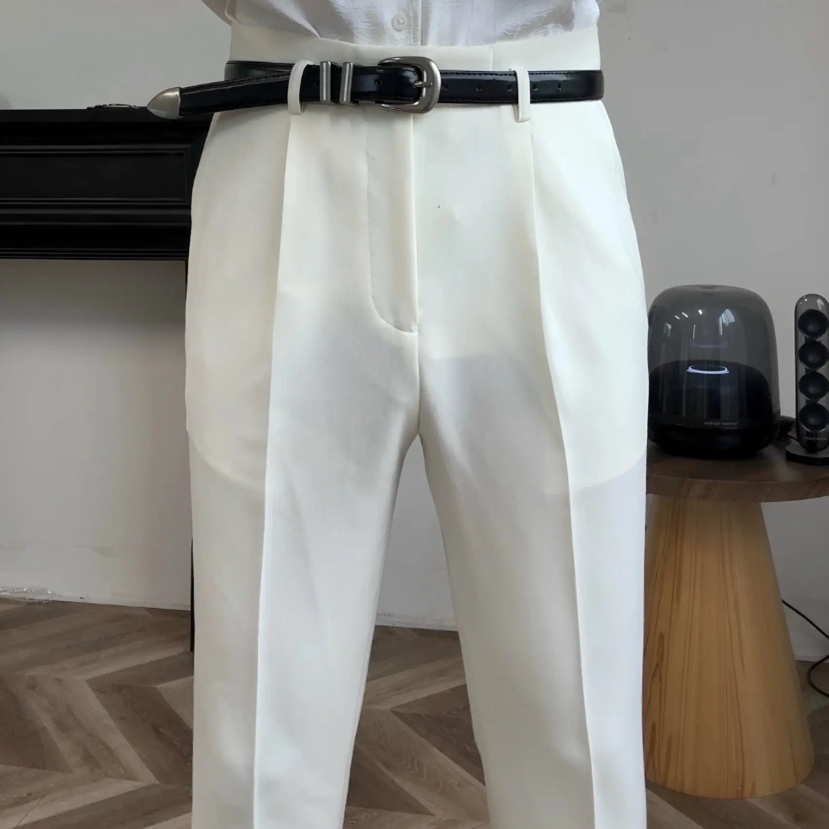 Hollywood Classic Trousers (Belt Included) - Cross & Crown Cross & Crown