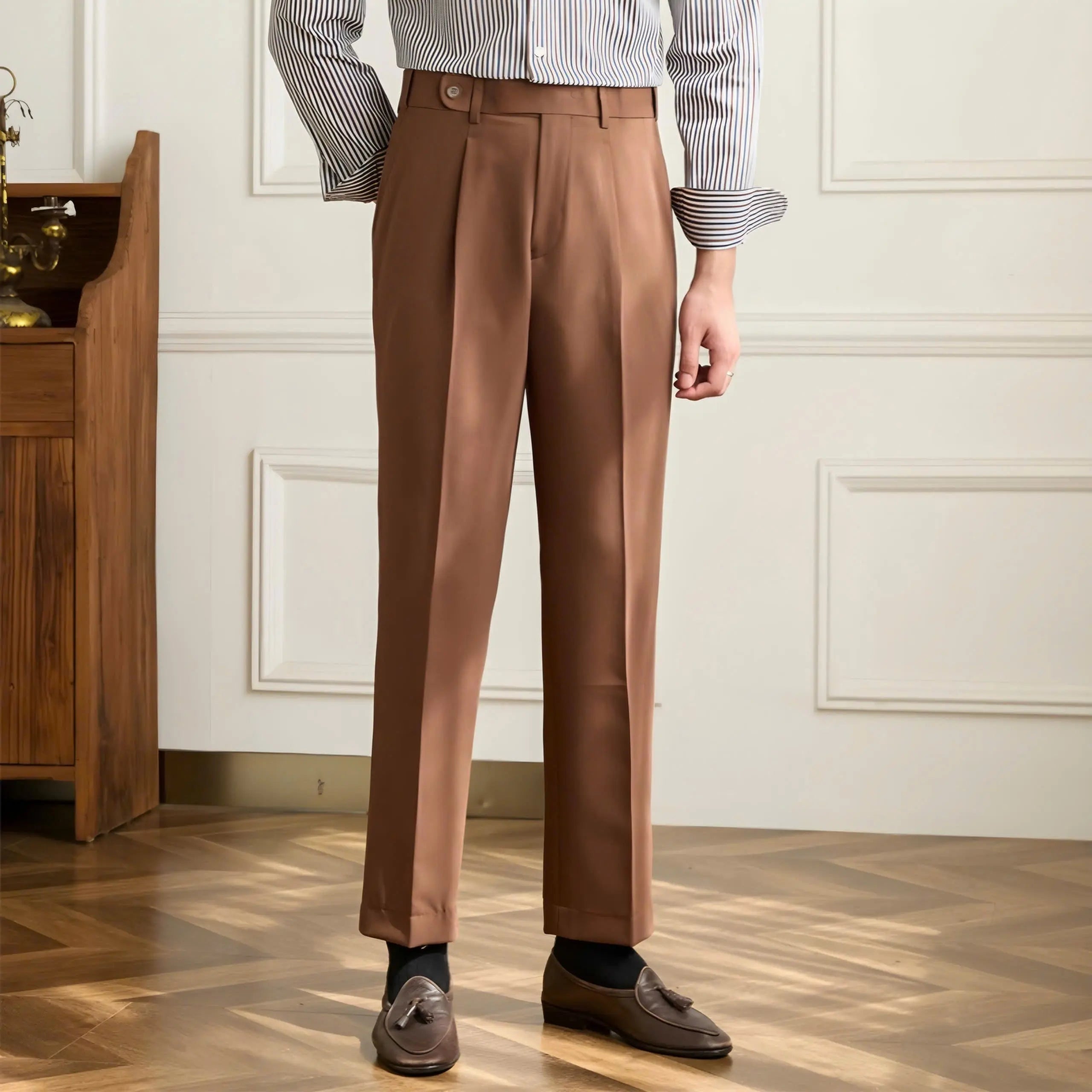 Premium Classic Elastic Trousers - Cross & Crown Cross & Crown