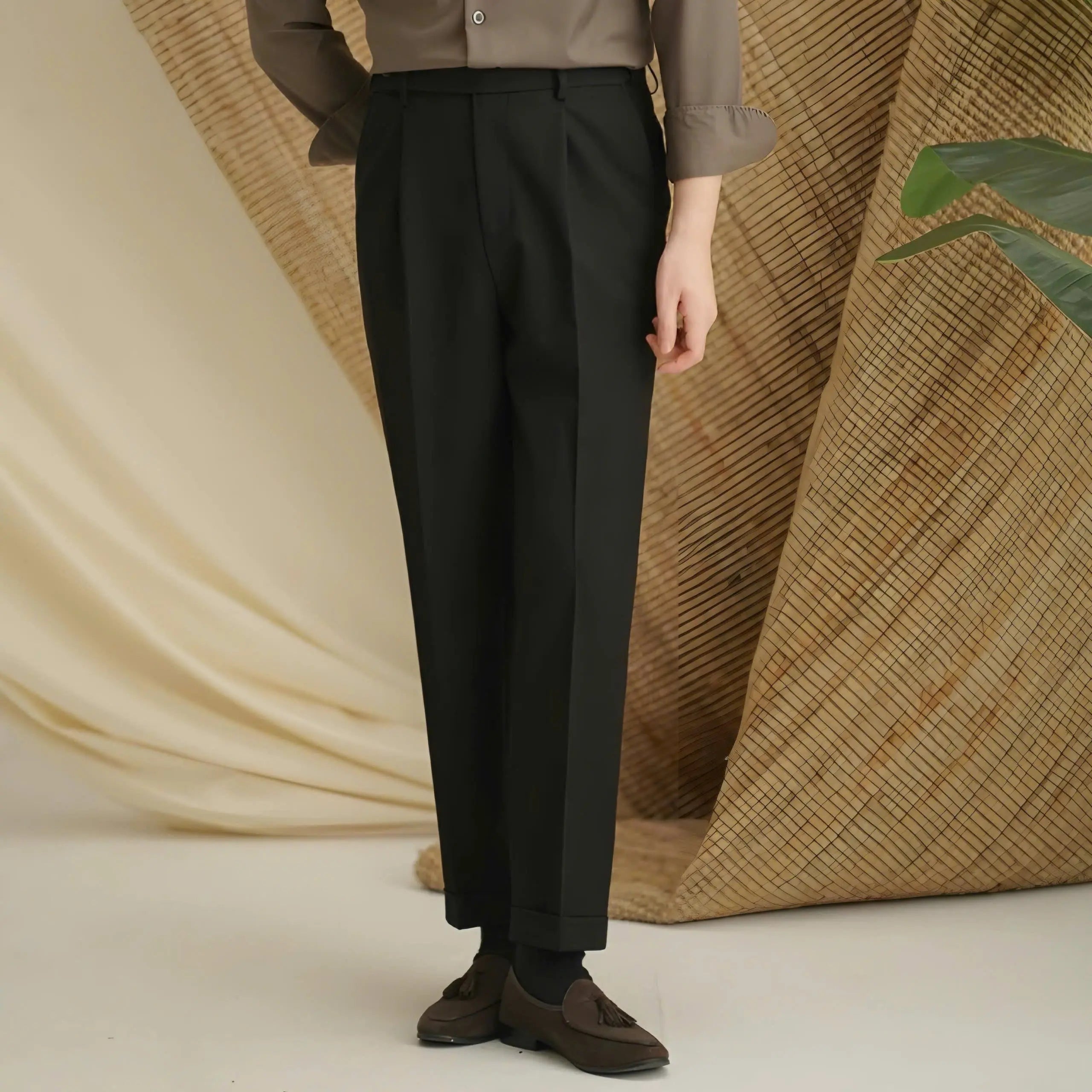 Premium Classic Elastic Trousers - Cross & Crown Cross & Crown